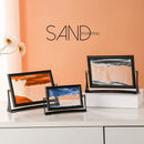 Rotatable Moving Sand Art Picture Square Glass Hourglass 3D Sandscape in Motion Quicksand Hourglass Creativity Home Decor Gifts