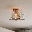 DecorBites™ Amber Glass LED Ceiling Lights Modern Decoration for Home Porch Restaurant
