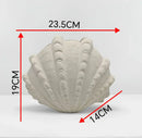 "DecorBites™ Ceramic Clam Shell Vase for Home Decor and Terrarium Arrangements"