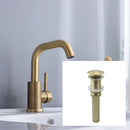 DecorBites™ Brushed Gold Basin Faucet Single Handle Deck Mounted Cold Hot Mixer Tap