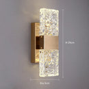 DecorBites™ Crystal Gold LED Wall Sconce Modern Light for Bedroom Living Room Home Decor
