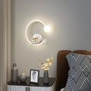 DecorBites™ Astronaut Wall Lamp: Gold White Black Bedroom Decor Resin Wall Mount Light
