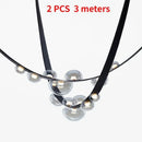 DecorBites™ Leather LED Pendant Lamp: Modern Lighting for Living Room, Hall, and Villa