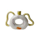 DecorBites™ Abstract Handle Ceramic Vase for Floral Arrangements and Home Decoration