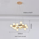 DecorBites™ Glass Ball LED Chandelier Pendant Lamp, Modern Round Design for Home Decor Lighting