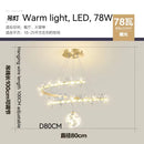 DecorBites™ Crystal Flower Gold Ceiling Chandelier: Modern Luxury Nordic Living Room Light