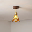 DecorBites™ Glass Wood LED Ceiling Light Nordic Design for Living Room & Corridor