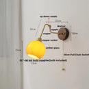 DecorBites™ LED Wall Lights Up Down Rotate Pull Chain Switch Bedside Lamp Glass Canopy Fixtures
