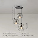Modern glass ball led pendant lights for dining room