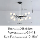 DecorBites™ LED Firefly Chandelier: Modern Nordic Ceiling Lights for Luxury Home Decor