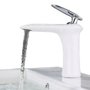 DecorBites™ Black & White Brass Bathroom Faucet with Single Lever Control