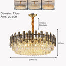 DecorBites™ K9 Crystal Modern Ceiling Chandelier for Living Room Lighting Fixture