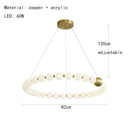 DecorBites™ Acrylic LED Chandelier: Modern Living Room Pendant Lamp