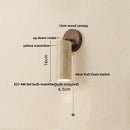 DecorBites™ Copper LED Wall Lamp: Modern Nordic Style Mirror Light with Travertine Switch