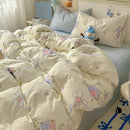 DecorBites™ Cartoon Pattern Cotton Fitted Sheet Set – Soft & Cozy Bedding for Adults & Kids
