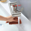 DecorBites™ 304 Stainless Steel Bathroom Faucet, Hot & Cold Water, Kitchen Basin, Bathroom Accessories