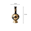 "DecorBites™ Gold Foil Pattern Ceramic Vase - Handcrafted Flowerpot Terrarium Home Decor"