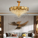 DecorBites™ Crystal Tassles LED Pendant Chandelier | Modern Luxury Living Room Ceiling Light