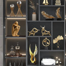 Abstract Gold Resin Statue Handicraft for Living Room, Office Desk Decor - DecorBites™