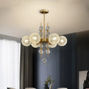 DecorBites™ Glass Ball LED Pendant Light: Modern Chandelier for Living Room Kitchen Island