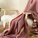 DecorBites™ Cozy Striped Knit Blanket for All Seasons