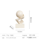 DecorBites™ Golden Ring Black and White Striped Abstract Resin Figurines Home Decor