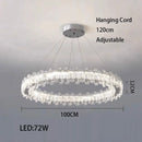 DecorBites™ Crystal LED Ceiling Chandelier: Modern Dimmable Lighting Fixture for Stylish Home Decor