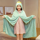 DecorBites™ Cozy Cartoon Hooded Cape Blanket for Winter Nap, Office, and Home Office Warmth