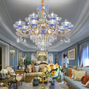 DecorBites™ Crystal Candle Chandelier: Elegant Lighting for Villa, Apartment & Staircase