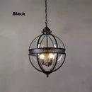 DecorBites™ Bronze Black Glass Globe Chandelier for Foyer
