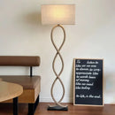 DecorBites™ Hemp Rope Fabric Shade LED Floor Lamp for Home Decor