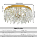 DecorBites™ Crystal Ceiling Chandelier: Modern LED Round Pendant Lamp for Luxury Home Decor