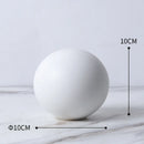 DecorBites™ Cube Round Statue Decor Ceramic Ornament Sculpture Artwork for Desk & Room