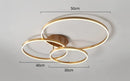 DecorBites™ Golden Coffee Round Circle LED Ceiling Light with Acrylic Lampshade - Creative Living Room Fixture
