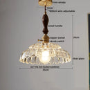 DecorBites™ Clear Glass Pendant Lamp Japanese Style LED Hanging Lights