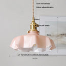 DecorBites™ Green Flower Glass Pendant Light for Kitchen Bar Restaurant, Modern Wire Adjustable Hanging Lamp