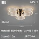 DecorBites™ Acrylic Lustre Chandelier for Living Room, Bedroom, Kitchen - Hanging Ceiling Lamps