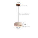 DecorBites™ Iron Yellow Travertine LED Pendant Light for Bedside Dining Living Room