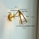 DecorBites™ Clear Glass LED Wall Lights Pull Chain Switch Modern Bedside Lamp