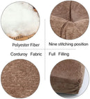 DecorBites™ Corduroy Floor Seat Cushion Pad for Adults – Large, Soft Square Pouf for Comfort