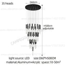 DecorBites™ Cylindrical Chandelier: Modern Nordic Indoor Lighting for Living Room, Staircase & Ceiling