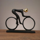 DecorBites™ Abstract Resin Cyclist Statue Bike Rider Figurine for Office Living Room