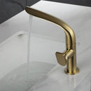 DecorBites™ Brushed Gold Basin Faucet - Brass Single Handle Bathroom Mixer Tap