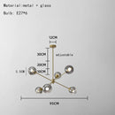 DecorBites™ Glass Chandelier with Metal Frame for Parlor, Dining Room, and Bedroom Lighting