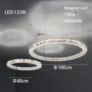 DecorBites™ Crystal LED Chandelier: Modern Luxury Chrome Steel & Clear K9 Crystal Lighting