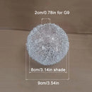 DecorBites™ Glass Lampshade with Aluminum Wire for G9 Bulb Cover and 20mm Hole