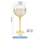 DecorBites™ Hand Painted Glass Goblet: Creative Red Wine Glasses Cup for Wedding Party
