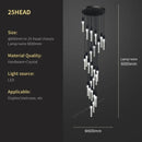DecorBites™ Crystal Bubble Chandelier Pendant Light - Modern Staircase Hanging Fixture