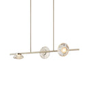 DecorBites™ Glass LED Chandeliers Gold Metal 3000K: Restaurant Parlor Kitchen Dining Lighting