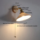 Modern ribbed ceramic led wall lights with brass arm bedroom sconce